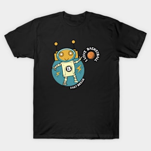 Robot love basketball T-Shirt